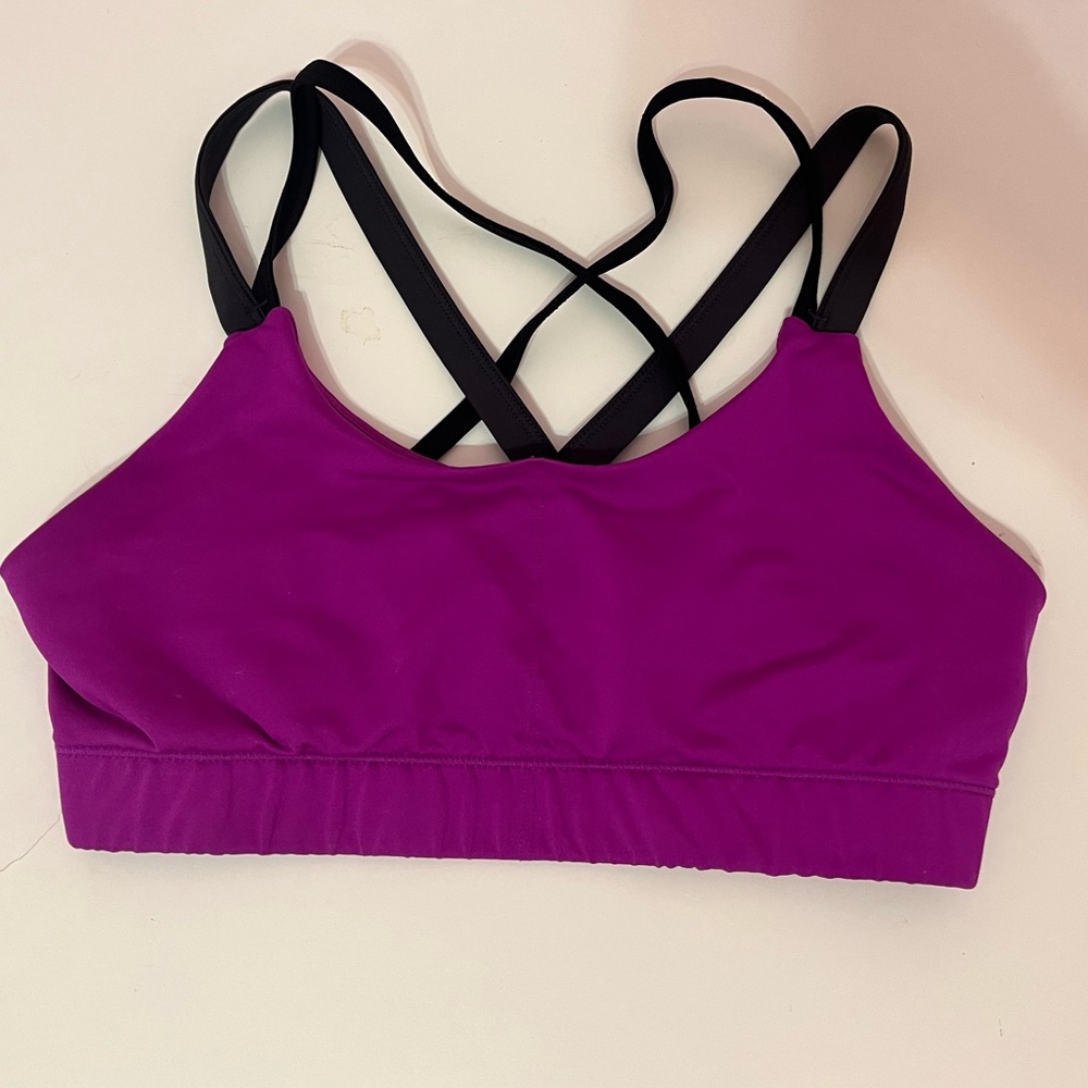 Purple sports bra